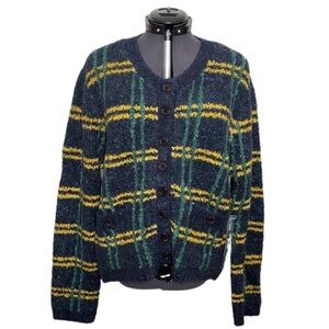 ModCloth So Fab, So Plaid Bouclé Cardigan NWT